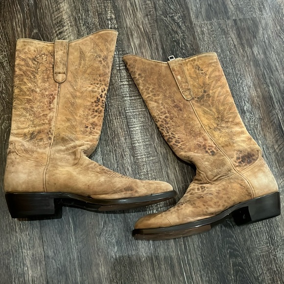 Tan Western Cowboy Boots with Zipper Old Gringo - Picture 5 of 5